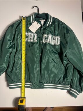 Chicago Green Varsity Bomber Jacket
